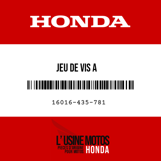 image de 16016-435-781 JEU DE VIS A