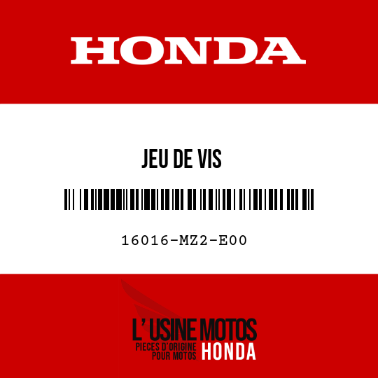 image de 16016-MZ2-E00 JEU DE VIS