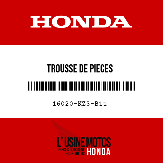 image de 16020-KZ3-B11 TROUSSE DE PIECES FACULTATIVESCARBURATEUR