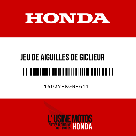 image de 16027-KGB-611 JEU DE AIGUILLES DE GICLIEUR