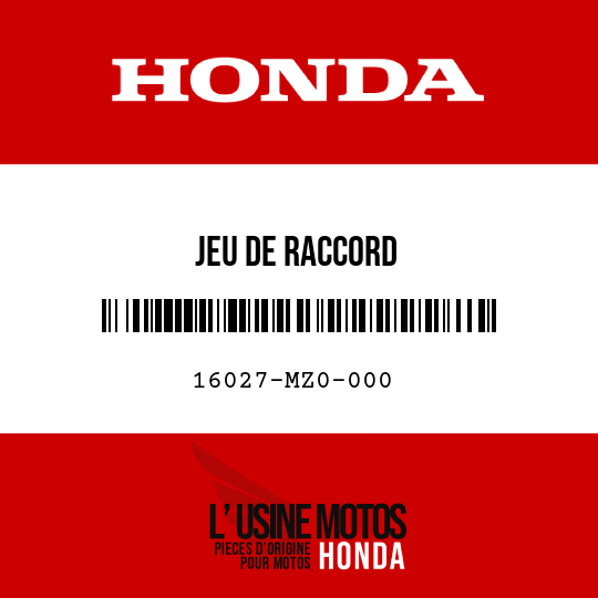 image de 16027-MZ0-000 JEU DE RACCORD