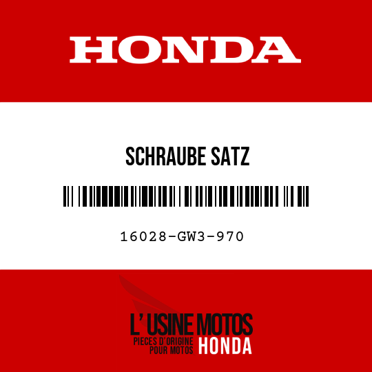 image de 16028-GW3-970 SCHRAUBE SATZ