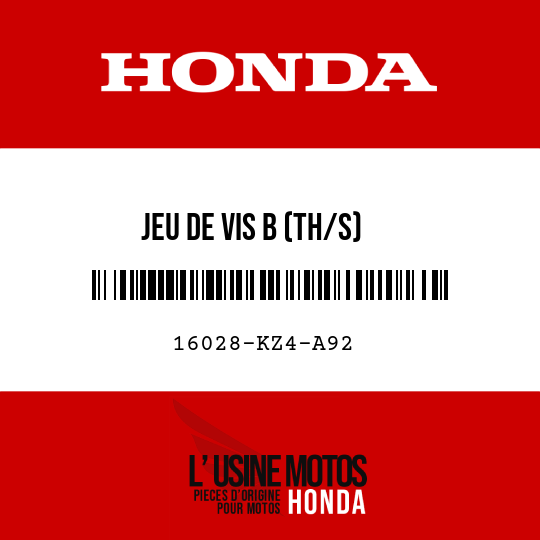 image de 16028-KZ4-A92 JEU DE VIS B (TH/S)
