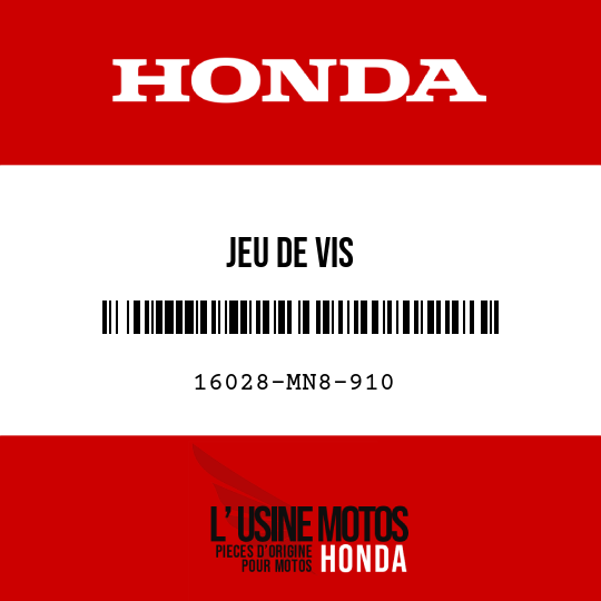 image de 16028-MN8-910 JEU DE VIS