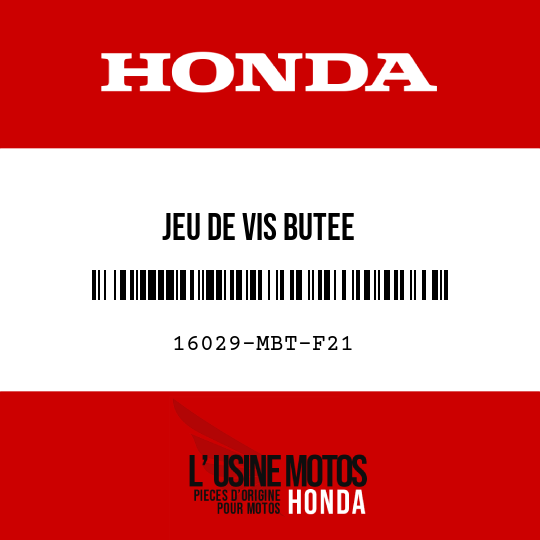 image de 16029-MBT-F21 JEU DE VIS BUTEE