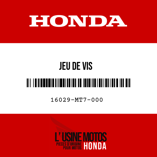 image de 16029-MT7-000 JEU DE VIS