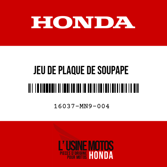image de 16037-MN9-004 JEU DE PLAQUE DE SOUPAPE