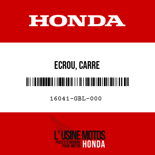 image de 16041-GBL-000 ECROU, CARRE
