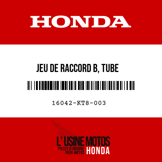 image de 16042-KT8-003 JEU DE RACCORD B, TUBE