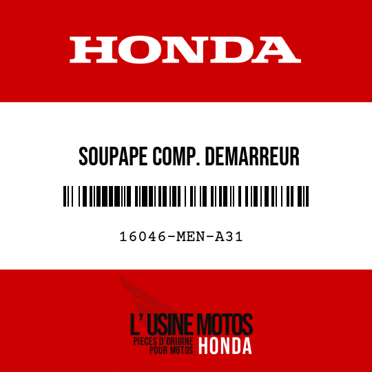 image de 16046-MEN-A31 SOUPAPE COMP. DEMARREUR