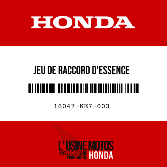 image de 16047-KE7-003 JEU DE RACCORD D'ESSENCE