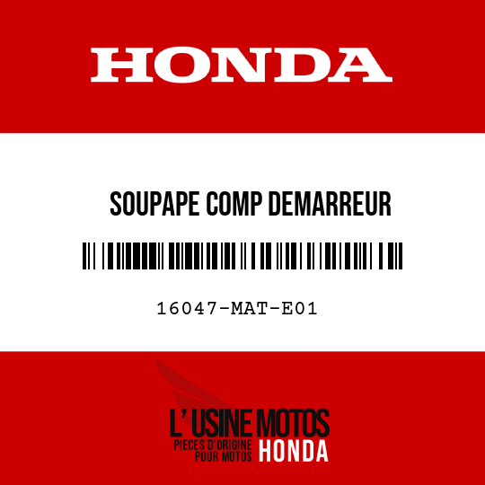 image de 16047-MAT-E01 SOUPAPE COMP DEMARREUR