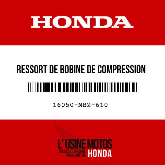 image de 16050-MBZ-610 RESSORT DE BOBINE DE COMPRESSION