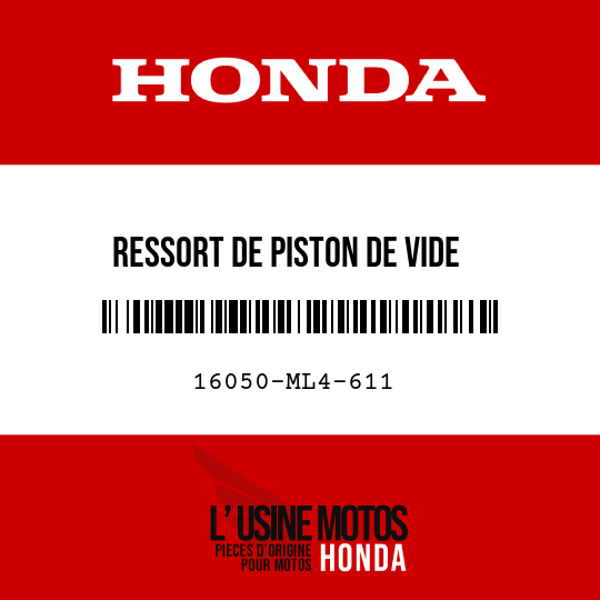 image de 16050-ML4-611 RESSORT DE PISTON DE VIDE