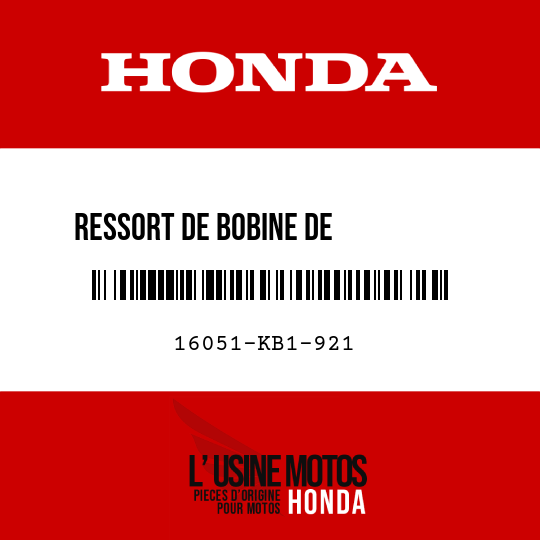image de 16051-KB1-921 RESSORT DE BOBINE DE          COMPRESSION