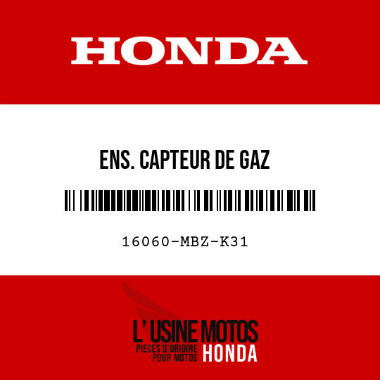 image de 16060-MBZ-K31 ENS. CAPTEUR DE GAZ