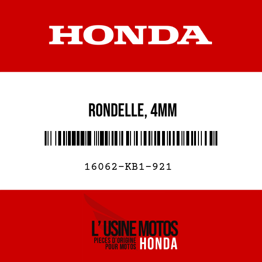 image de 16062-KB1-921 RONDELLE, 4MM