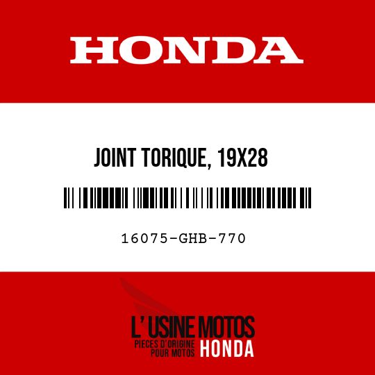 image de 16075-GHB-770 JOINT TORIQUE, 19X28