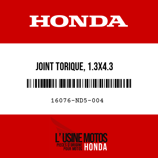 image de 16076-ND5-004 JOINT TORIQUE, 1.3X4.3