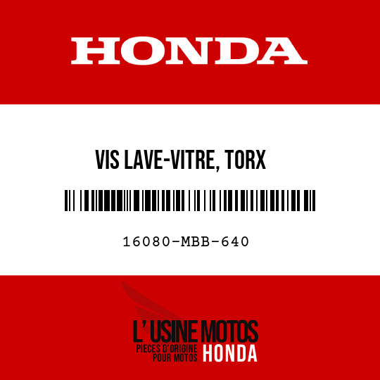 image de 16080-MBB-640 VIS LAVE-VITRE, TORX