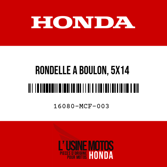 image de 16080-MCF-003 RONDELLE A BOULON, 5X14