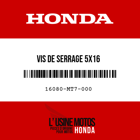 image de 16080-MT7-000 VIS DE SERRAGE 5X16