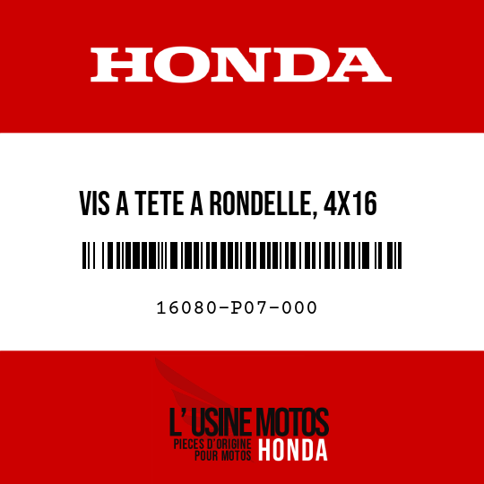image de 16080-P07-000 VIS A TETE A RONDELLE, 4X16