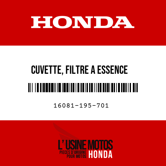 image de 16081-195-701 CUVETTE, FILTRE A ESSENCE