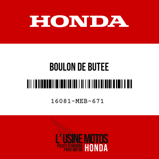 image de 16081-MEB-671 BOULON DE BUTEE