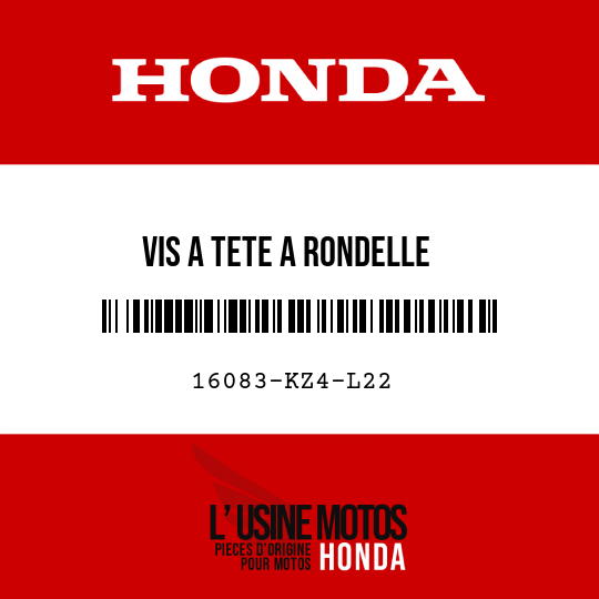 image de 16083-KZ4-L22 VIS A TETE A RONDELLE