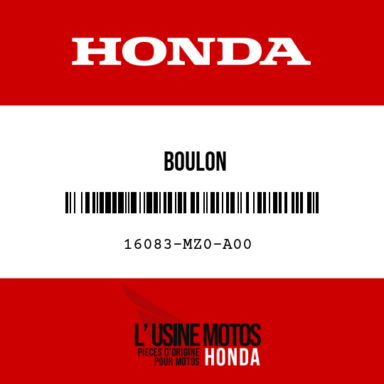 image de 16083-MZ0-A00 BOULON