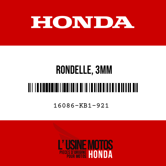 image de 16086-KB1-921 RONDELLE, 3MM