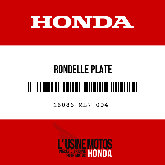 image de 16086-ML7-004 RONDELLE PLATE