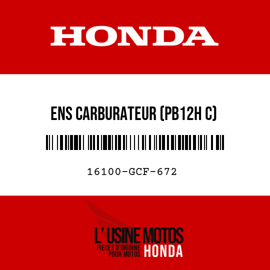 image de 16100-GCF-672 ENS CARBURATEUR (PB12H C)