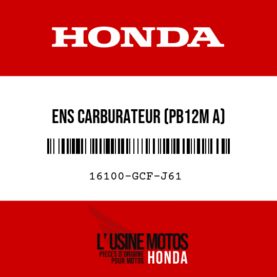 image de 16100-GCF-J61 ENS CARBURATEUR (PB12M A)