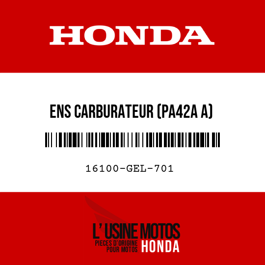 image de 16100-GEL-701 ENS CARBURATEUR (PA42A A)