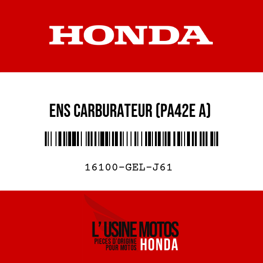 image de 16100-GEL-J61 ENS CARBURATEUR (PA42E A)