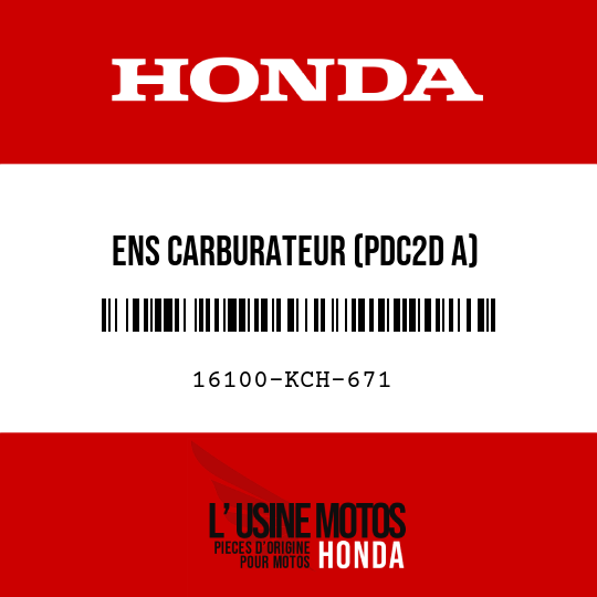 image de 16100-KCH-671 ENS CARBURATEUR (PDC2D A)