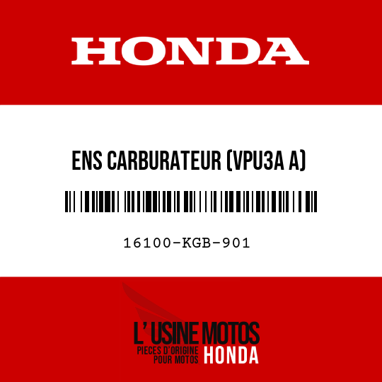 image de 16100-KGB-901 ENS CARBURATEUR (VPU3A A)