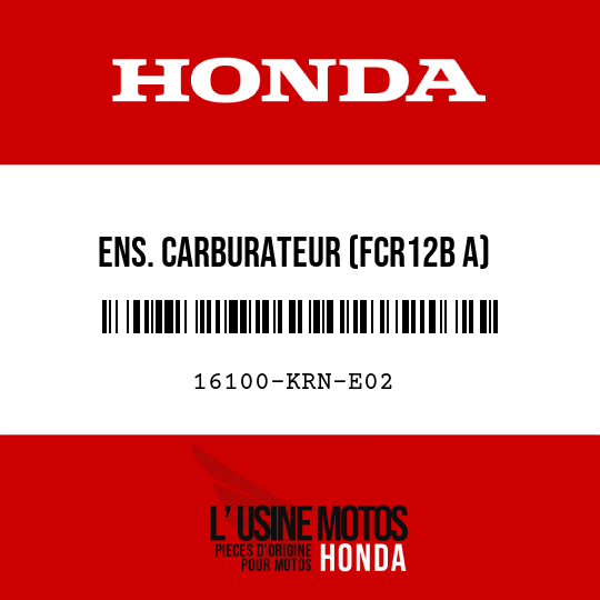 image de 16100-KRN-E02 ENS. CARBURATEUR (FCR12B A)