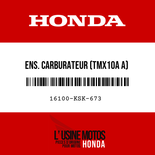 image de 16100-KSK-673 ENS. CARBURATEUR (TMX10A A)