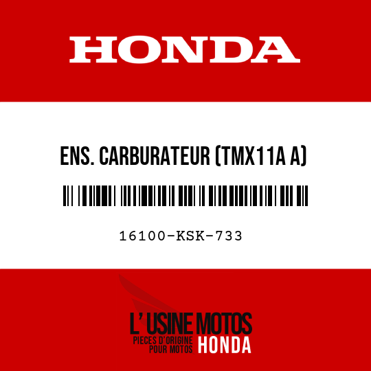 image de 16100-KSK-733 ENS. CARBURATEUR (TMX11A A)