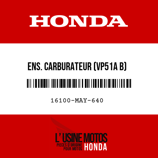 image de 16100-MAY-640 ENS. CARBURATEUR (VP51A B)