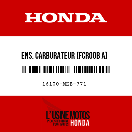 image de 16100-MEB-771 ENS. CARBURATEUR (FCR00B A)