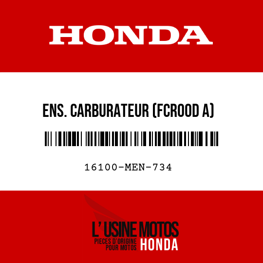 image de 16100-MEN-734 ENS. CARBURATEUR (FCR00D A)