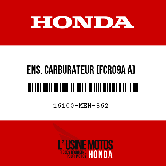 image de 16100-MEN-862 ENS. CARBURATEUR (FCR09A A)