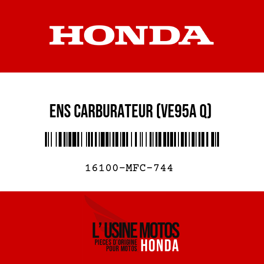 image de 16100-MFC-744 ENS CARBURATEUR (VE95A Q)