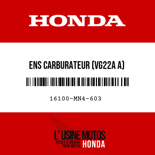 image de 16100-MN4-603 ENS CARBURATEUR (VG22A A)