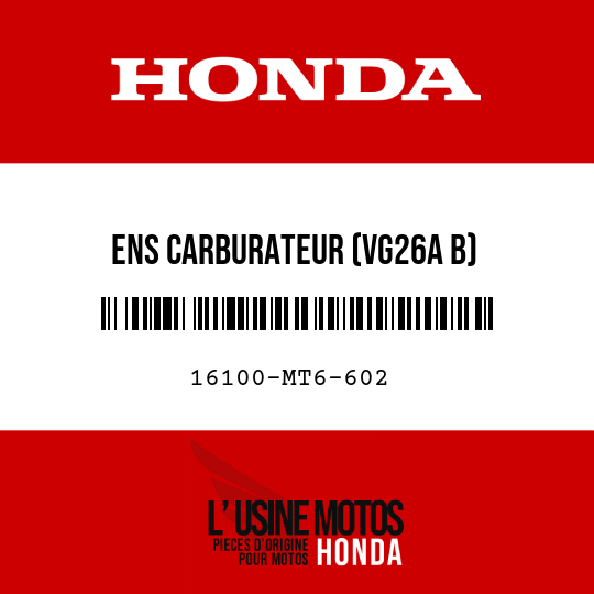 image de 16100-MT6-602 ENS CARBURATEUR (VG26A B)