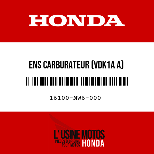 image de 16100-MW6-000 ENS CARBURATEUR (VDK1A A)